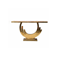 YSS luxe or acier inoxydable Console Table ensemble dessus en marbre salon salle à manger couloir coin meubles stockage caractéristiques
