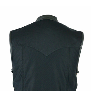 Gilet en cuir décontracté personnalisé pour homme, hiver, 100% haute qualité, respirant, séchage rapide, col montant, poches, vêtement d'extérieur, service OEM - Product Image 5