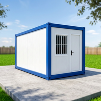 Maison préfabriquée en conteneur, structure en acier, bureau modulaire, cabine portable, maison mobile avec fenêtre et porte, 20 pieds