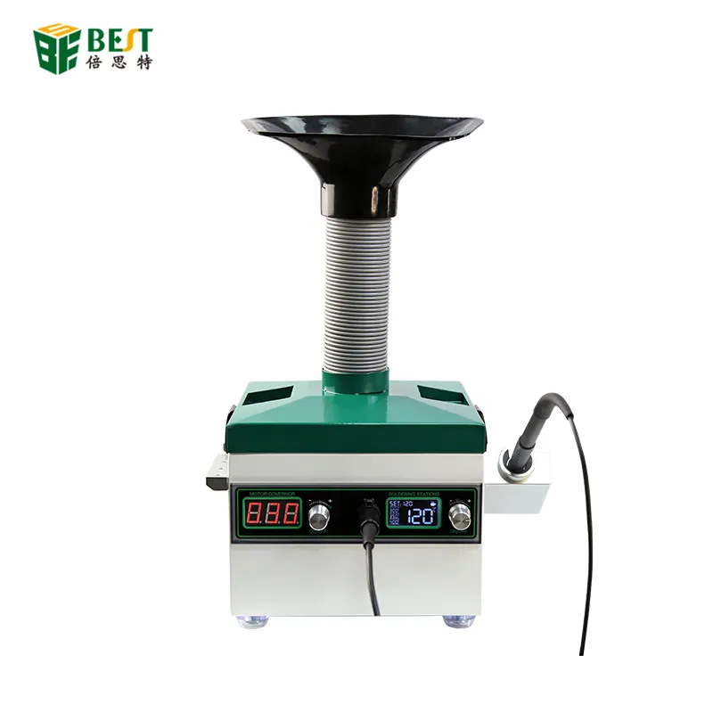 New BST-212 With Smoking Absorber 2 In 1 Filtration Fume Extractor Soldering Station