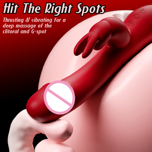 Vibratore Rabbit con Stimolazione del Punto G, Giocattoli Sessuali per <span class=keywords><strong>Donne</strong></span>, con Orecchie Vibranti, Dildo Vibrante in Silicone Realistico - Product Image 4