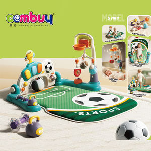 Tapis d'éveil et arche d'activités pour bébé, avec jouets de lit, jouets à hochet, jouets pour l'exercice (position couchée, ramper, assise), jouets pour le basketball et jouets pour le jeu (thème 'Boiled Rattle') - Product Image 2