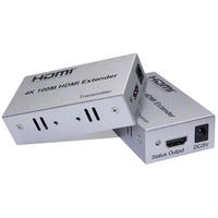 4K HDMI Extender 100M 330FT Cat5e/Cat6 Ethernet Câble HDMI Émetteur Récepteur pour PC Bleu pour PS4 Lecteur DVD TV Affichage Vidéo
