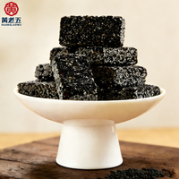 Deliciosos y crujientes dulces chinos tradicionales sin azúcar con sésamo negro y praliné, bolsa de 180g