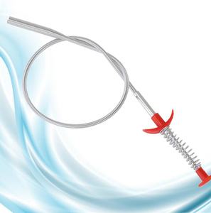 Ensemble de brosses de nettoyage de drain en spirale en acier inoxydable écologique avec pince à griffes et tuyau de douche, lot de 3 - Product Image 4