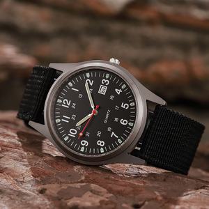 Reloj Deportivo Analógico de Cuarzo para Hombre, Unisex, con Correa de Nailon Luminosa, Resistente al Agua, Estilo Táctico Informal - Product Image 4