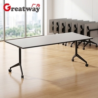 Mobilier de bureau commercial moderne Table de formation Table de bureau pliante de conférence Table de formation scolaire pliable