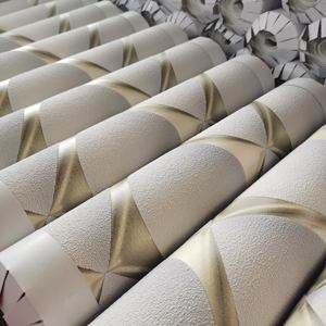 วอลเปเปอร์ <span class=keywords><strong>Shunmei</strong></span> ผ้ากำมะหยี่0.53เมตรม้วนวอลเปเปอร์หนังกลับดีไซน์ทันสมัย - Product Image 2