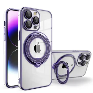 Étui de téléphone de charge sans fil pour iPhone 15 Pro Max couverture arrière magnétique