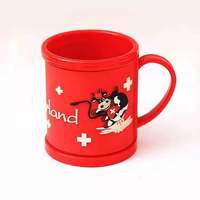 Personalisierte Kaffeetasse Cartoon-Becher für Kinder 3D-Cartoon Weicher PVC-Gummi-Becher Umweltfreundlicher Wasserbecher