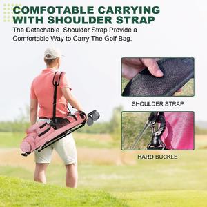 <span class=keywords><strong>Sac</strong></span> <span class=keywords><strong>de</strong></span> clubs <span class=keywords><strong>de</strong></span> golf portable et léger pour parcours <span class=keywords><strong>de</strong></span> golf Par 3 et terrains d'entraînement, capacité 8 clubs, <span class=keywords><strong>avec</strong></span> <span class=keywords><strong>bandoulière</strong></span> - Product Image 2
