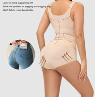 Combinaison complète fine et respirante en polyamide avec contrôle léger du ventre et corset de rehaussement des fesses pour femmes