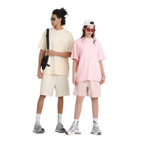 T-shirts en gros épais 100% coton peigné 240 g/m² coupe oversize vierge unisexe streetwear manches courtes logo personnalisé OEM