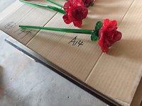 Ornamen Batang Bunga Kaca Tiup Tangan Dekorasi Rumah Artistik Hadiah untuk Pajangan Vas dan Rangkaian Pernikahan