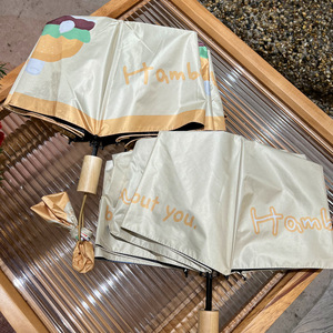 Paraguas Plegable con Dibujos Animados, Diseño Personalizado de Hamburguesa y Perro, Protección UV contra la Lluvia y el Sol, Totalmente Automático, de 3 Pliegues, para Estudiantes - Product Image 5
