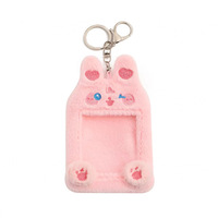 Porte-cartes en peluche Kpop motif animal de dessin animé pour cartes de visite, cartes d'identité d'étudiant, porte-cartes photo personnalisés en peluche de 3 pouces