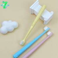 DSDT PTB-22 #   Brosse à dents manuelle nano personnalisée pour animaux de compagnie, haute efficacité nettoyante, ultra douce, 10 000 poils, en PET/PP