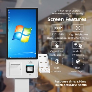 Kfc Restaurant Wall Table Self Order Pos System Self Service Ordering Payment Ticket Kiosk <b>With</b> Thermal <b>Printer</b> QR Code <b>Scanner</b> - Product Image 3