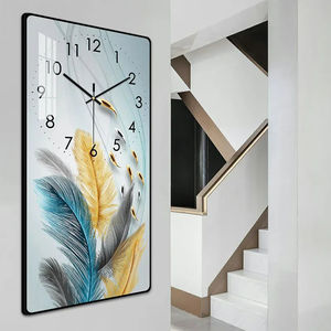 Peinture d'art mural abstrait moderne cristal porcelaine impression HD <span class=keywords><strong>horloge</strong></span> murale décorative de luxe pour la décoration intérieure - Product Image 1