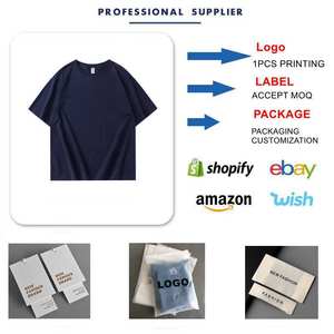 高品质男士230克短袖定制t恤230gsm精品皮马棉街风格水纱儿童批发 - Product Image 4