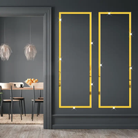 Acrylique auto-adhésif décoratif taille mur ligne plafond cadre décoratif bord bande pour mur TV rideau décoration murale