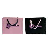 Sac cadeau en papier avec logo, ruban et poignée, sac en papier de luxe personnalisé pour extensions de cheveux et perruques
