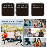 Microphone Lavalier sans fil pour appareils photo Smartphone Microphone sans fil à pince pour l'enregistrement vidéo