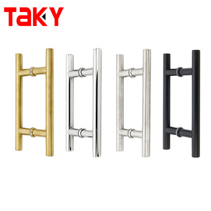 Chất lượng cao 304 thép không gỉ # cửa kính xử lý cửa trượt D loại cửa kính kéo xử lý cho khách sạn phòng tắm - Product Image 5
