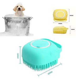 Lynpet Pet sapone Shampoo Dispenser Silicone morbido Gel di silice setola toelettatura spazzola per piccoli animali lungo/a pelo corto doccia uso - Product Image 6