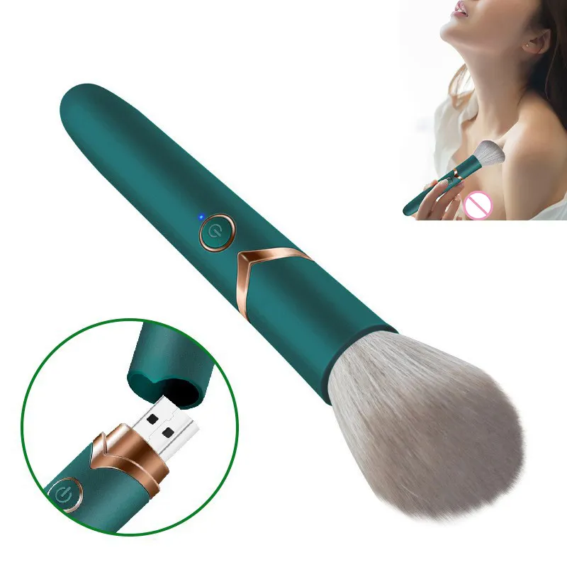wholesale rechargeable G Spot Mini Egg Lipstick Make Up brush nipple and clitoris stimulator discreet vibrator sex toy for women