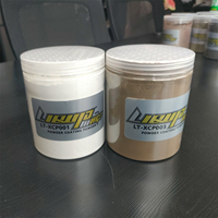 Pack d'échantillons de peinture électrostatique en poudre or 24 carats, finition miroir brillant, acier au carbone, 500g or, 500g peinture transparente, peinture pour bateau