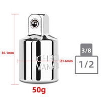 Adaptateur de prise de connecteur carré 1/2 Drive to 3/8 Drive to 1/4 Drive Adaptateur de conversion mutuel Clé à cliquet