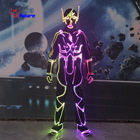 Costume lumineux LED pour adulte, tenue de fête colorée et brillante pour festival, performance sur scène, Halloween, costume tendance