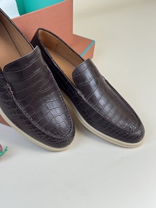 Zapatos Casuales para Hombre, 100% Piel de Cocodrilo, para Primavera, Verano e Invierno, Cierre Deslizante, Entresuela de Goma, Suaves, Aptos para Negocios - Product Image 4