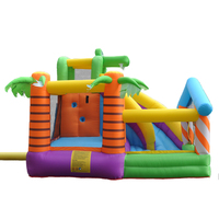 Château gonflable à thème animal amusant et écologique pour enfants avec souffleur et capacité pour 3 personnes