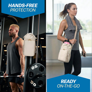 Lot de 6 supports magnétiques pour bouteilles d'eau, sac isotherme de sport, sac de transport pour bouteilles d'eau de gym avec poche pour téléphone – Confortable - Product Image 6