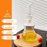 Bouteille Distributrice d'Huile en Verre Borosilicate Haute Qualité 470ml (15.8oz) pour Cuisine, à Trou Unique, OEM et ODM, Résistante à la Chaleur, Gadgets de Cuisine 202