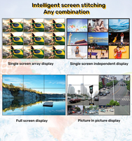 Mur vidéo LED sans soudure 1,8 mm 3,5 mm, affichage HD 1080p de 46, 49, 55 pouces, combinaison libre 3x3 4x4, rétroéclairage LED, pour centre commercial