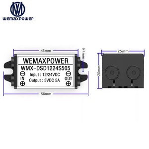 Régulateur abaisseur de tension étanche 12vdc 24vdc à 5vdc <span class=keywords><strong>5a</strong></span> <span class=keywords><strong>12v</strong></span> 24v à 5v convertisseur buck - Product Image 5