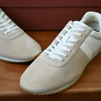 Sneakers décontractées de style mule pour hommes, de luxe italiennes, en daim et cuir, chaussures de marche, chaussures de tous les jours pour toutes les saisons