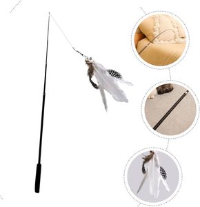 โรงงานขายส่ง คันเบ็ดแมวแบบยืดหดได้สี่ส่วน ความยาวพิเศษ 1.8 เมตร พร้อมขนนก - Product Image 6