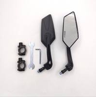 KOSO Neue Universelle Motorrad-Rückspiegel Ersatz-Set mit Fünfeckigem Skelett-Design und Kugelgelenk für Lenker
