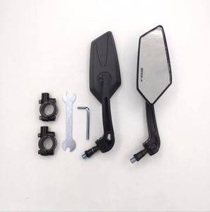 Nouveaux rétroviseurs universels KOSO pour moto, kit de remplacement de rétroviseurs latéraux de guidon pentagonaux squelettisés avec rotule - Product Image 3