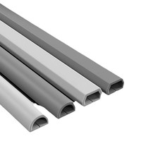 Goulotte de câblage en PVC auto-adhésive, anti-accroc, invisible, pour la décoration domestique, pour câbles réseau, souple, trapézoïdale