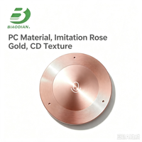 Etiquetas Adhesivas de PC con Textura 3D de CD, Autoadhesivas, Impermeables, Ecológicas, Duraderas, con Fuerte Adhesión, Color Oro Rosa, para Uso Industrial