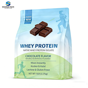 Sacs à fond plat de qualité supérieure à huit soudures latérales pour emballage de poudre de collagène et de suppléments protéinés, bonne barrière - Product Image 2