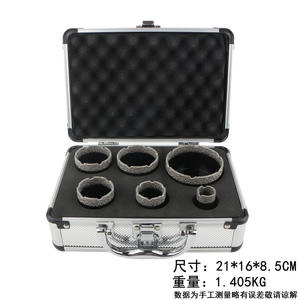 Boîte à outils en aluminium M14, surface métallique brossée carrée, noire, pour le rangement de carreaux de granit et de béton - Product Image 4