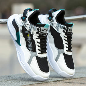 Zapatillas de Skate de Caña Alta para Hombre con Cordones, Diseño Geométrico, Nuevas, Suela Blanda Antideslizante, Versátiles, Estilo Athleisure, Tallas 39-44 - Product Image 3