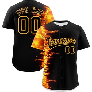 Maillot de baseball personnalisé 2025 à dégradé pour hommes, femmes et jeunes, chemise boutonnée avec nom et numéro d'équipe brodés, design respirant - Product Image 4
