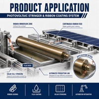 Rouleau de trempage pour ruban de soudure de cellules solaires, pièce de rechange pour l'application auxiliaire de flux